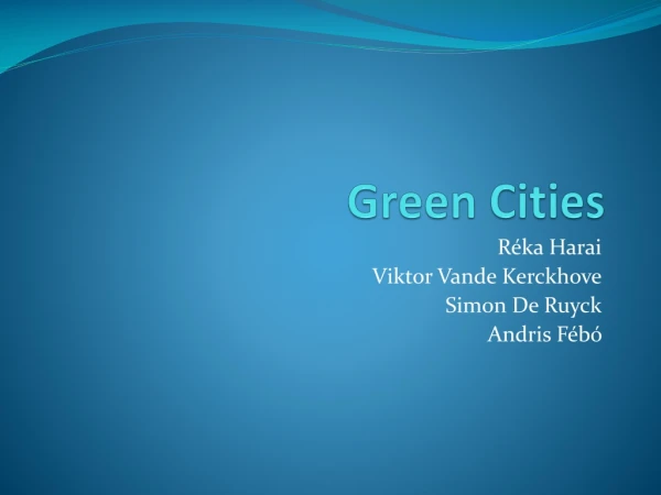 Green Cities