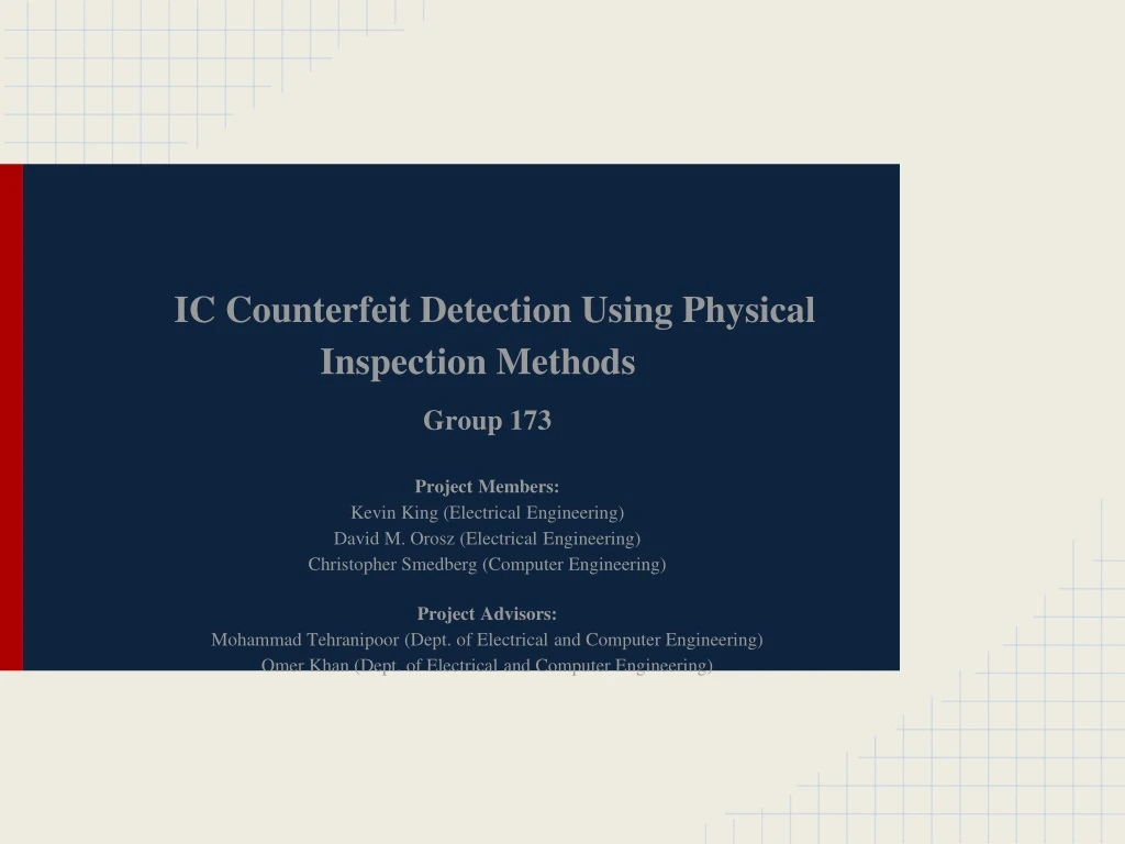 ic counterfeit detection using physical inspection methods