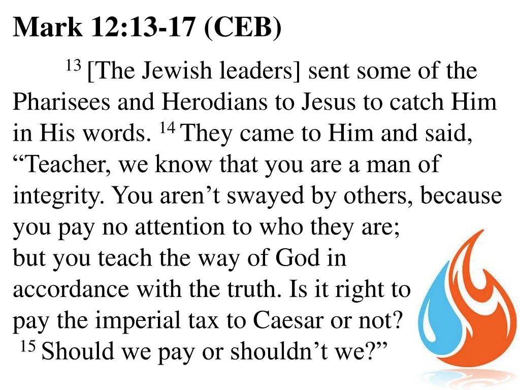 mark 12 13 17 ceb 13 the jewish leaders sent some