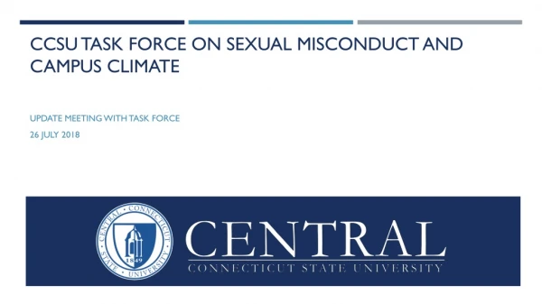 CCSU Task force on Sexual Misconduct and Campus Climate