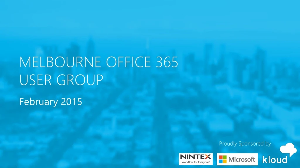 melbourne office 365 user group