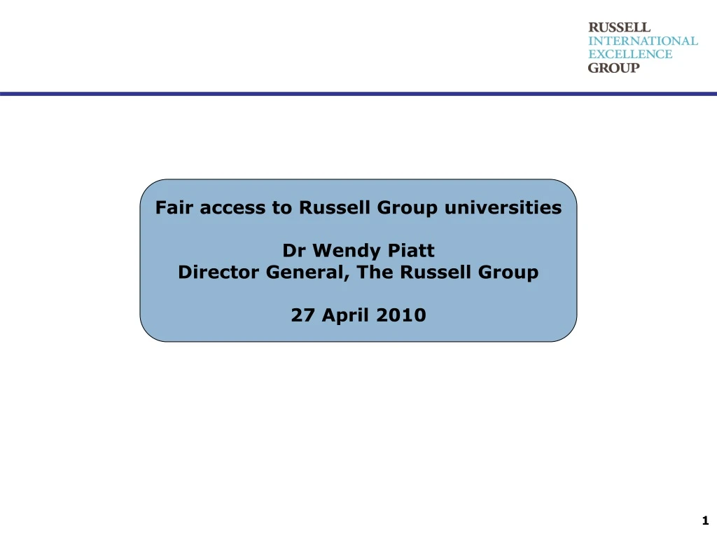 fair access to russell group universities