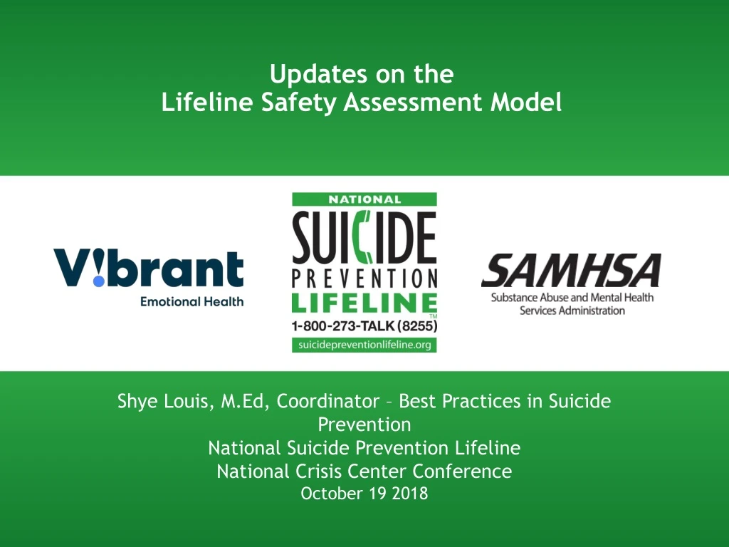 updates on the lifeline safety assessment model