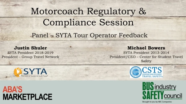 Motorcoach Regulatory &amp; Compliance Session