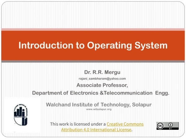 Introduction to Operating System