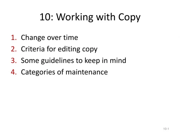 10: Working with Copy