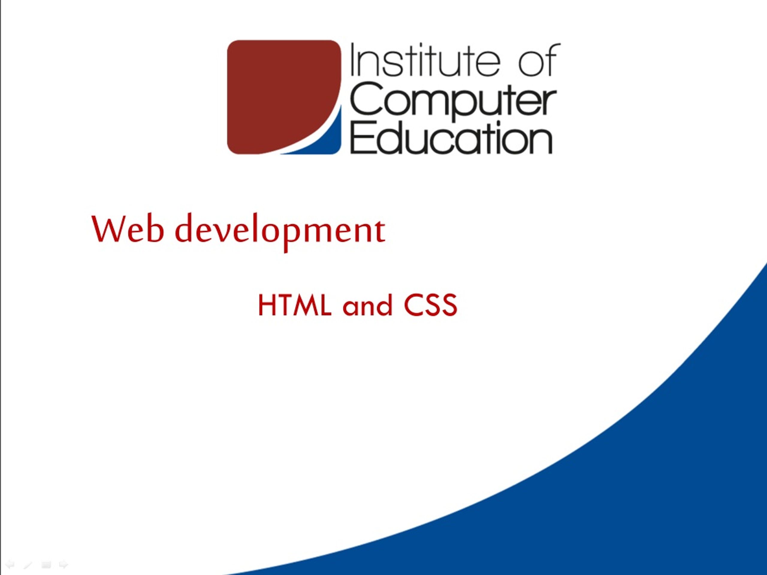 Web development - slide 1