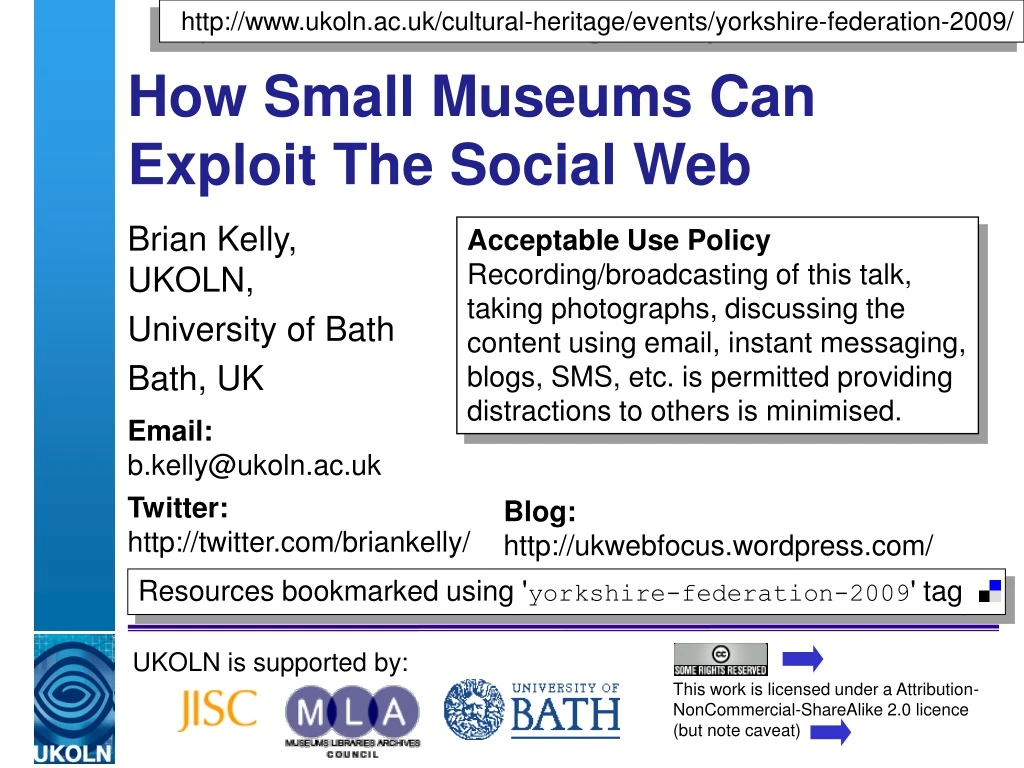 how small museums can exploit the social web