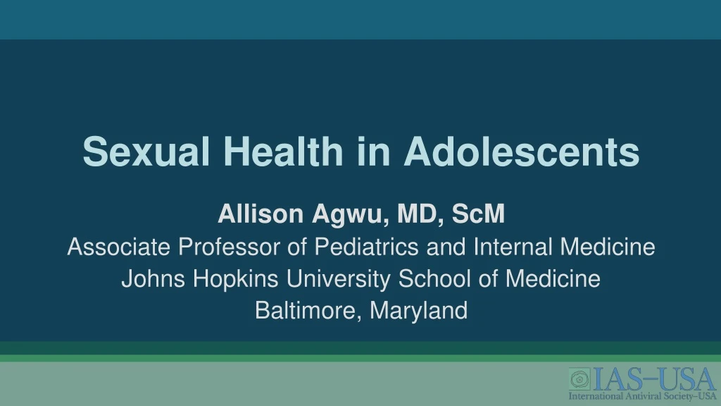 sexual health in adolescents