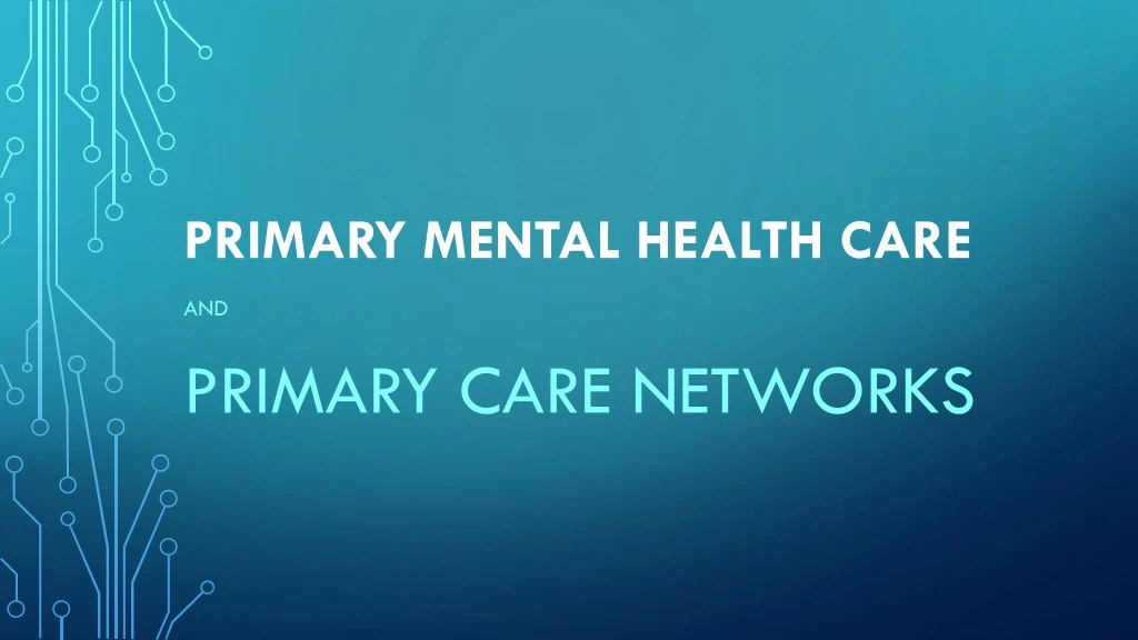 primary mental health care