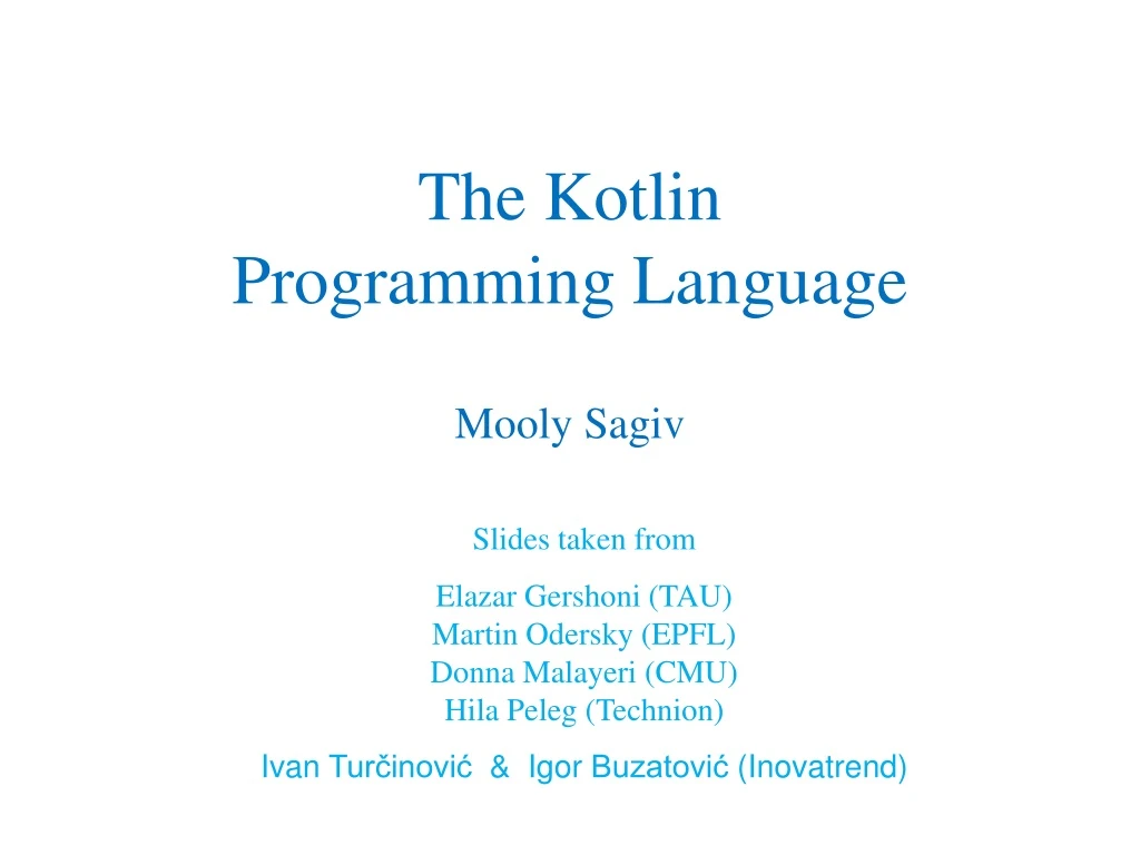 the kotlin programming language