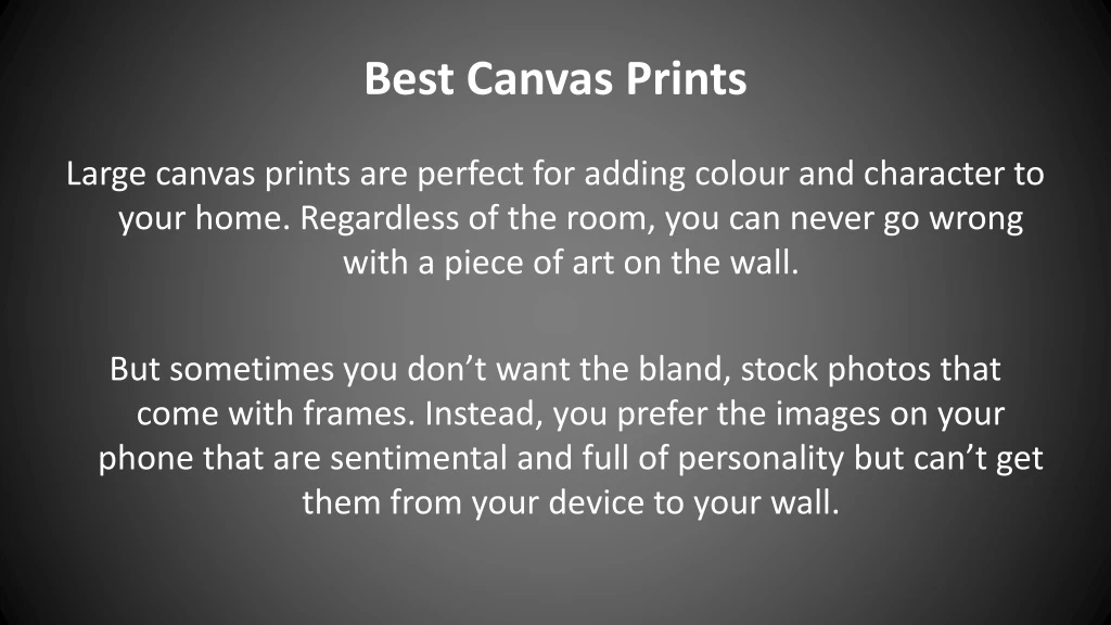 best canvas prints
