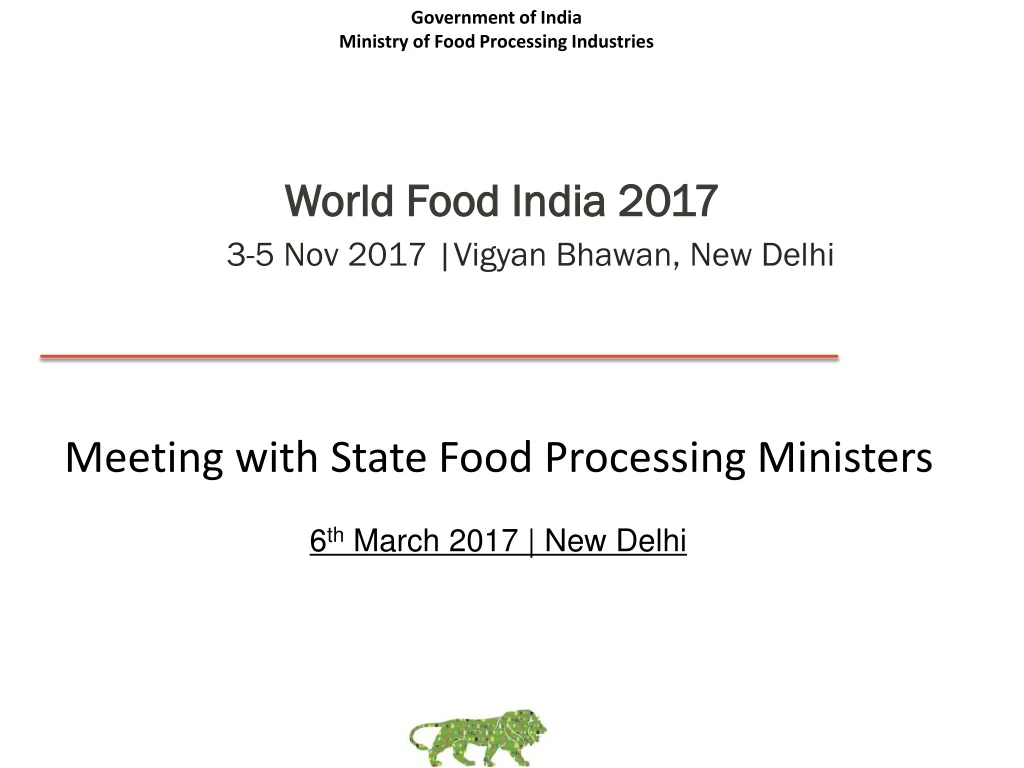 government of india ministry of food processing