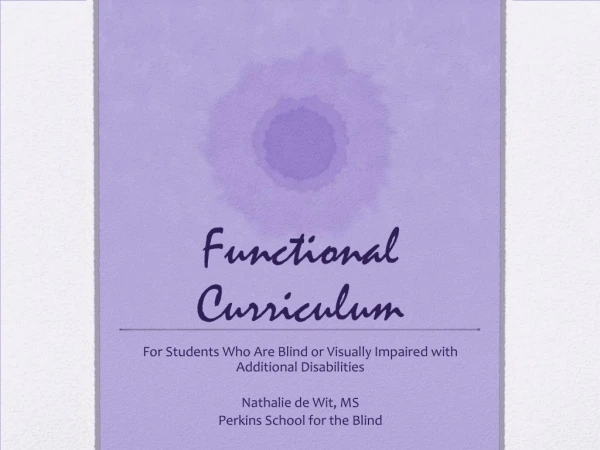 Functional Curriculum