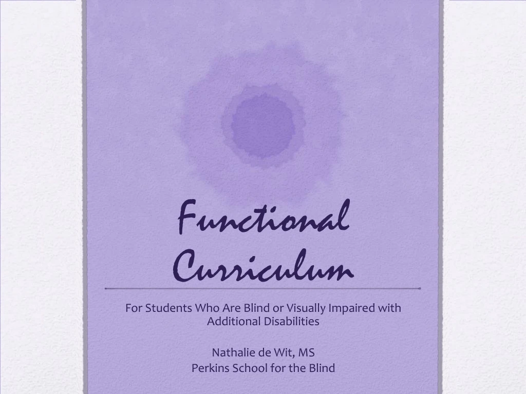 functional curriculum