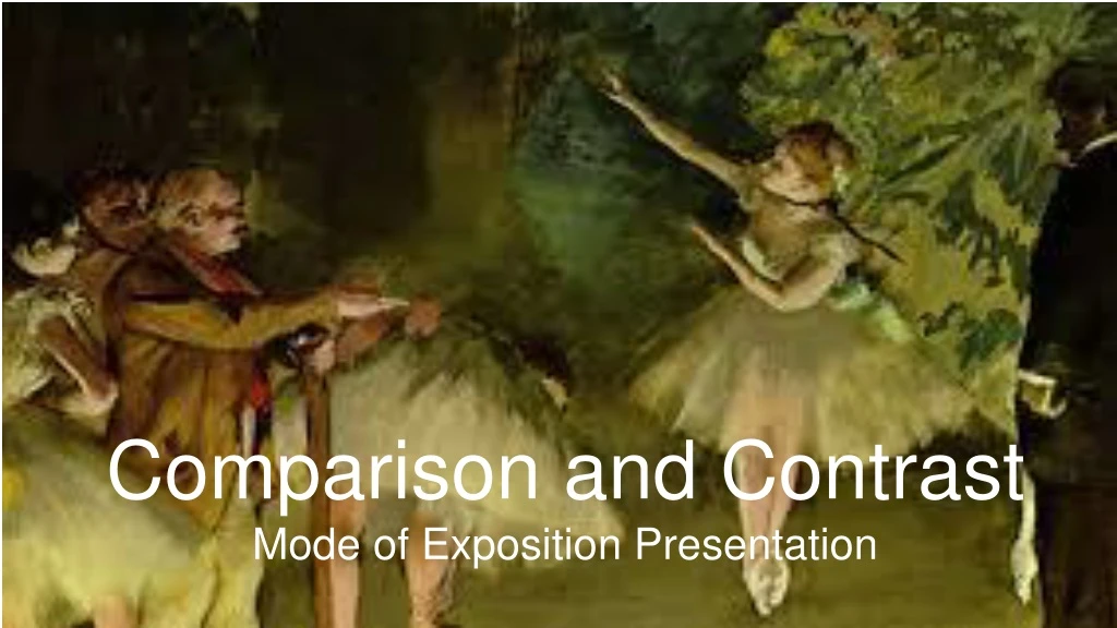 comparison and contrast mode of exposition