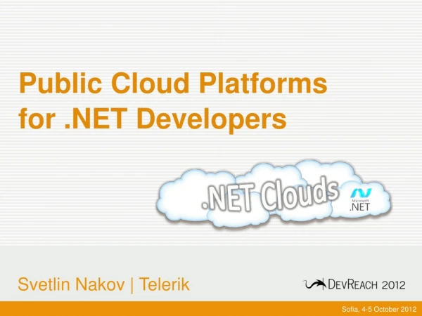 Public Cloud Platforms for .NET Developers