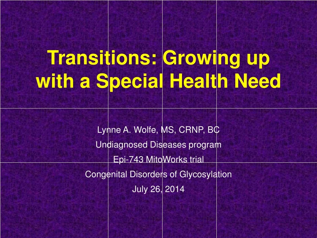 transitions growing up with a special health need