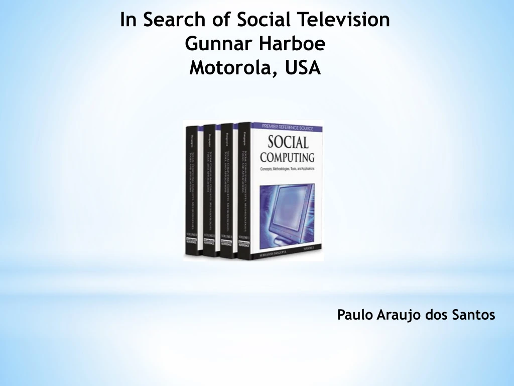 in search of social television gunnar harboe