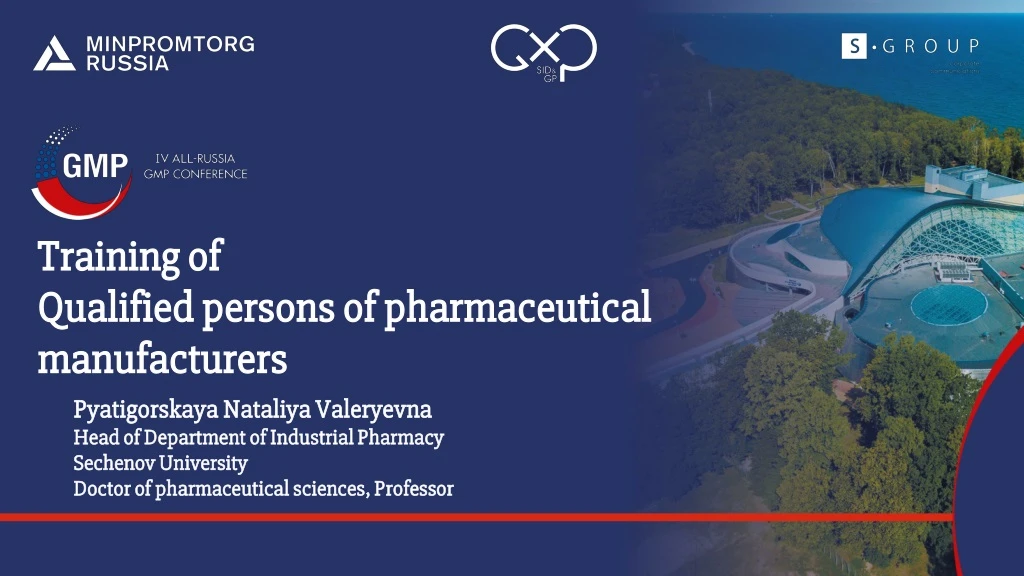 training of qualified persons of pharmaceutical