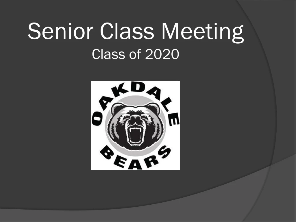 senior class meeting class of 2020