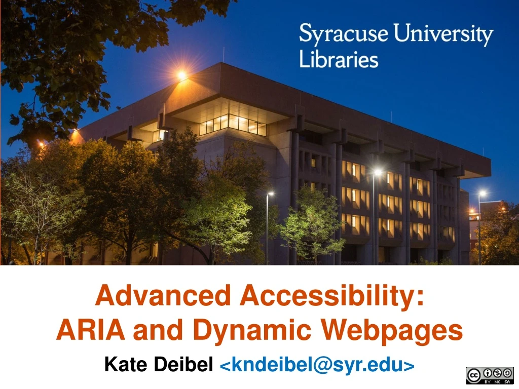advanced accessibility aria and dynamic webpages