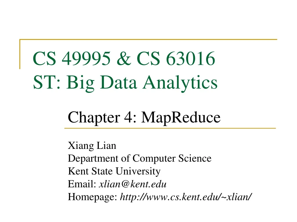 cs 49995 cs 63016 st big data analytics