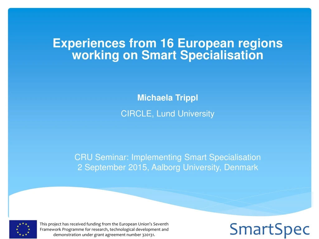 experiences from 16 european regions working