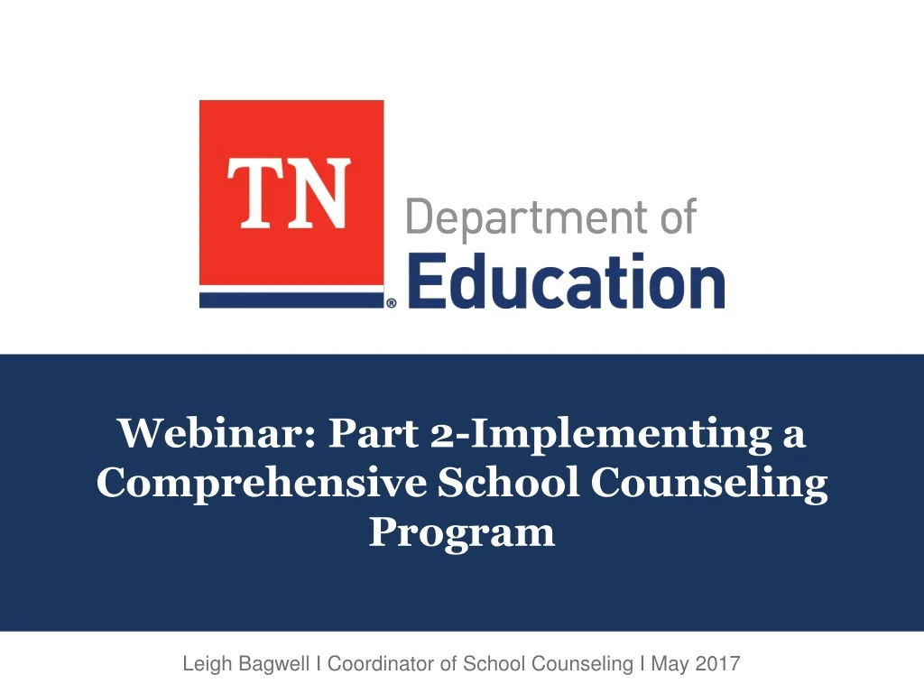 webinar part 2 implementing a comprehensive school counseling program