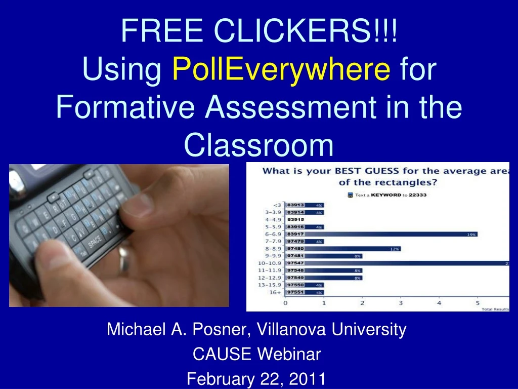 free clickers using polleverywhere for formative assessment in the classroom