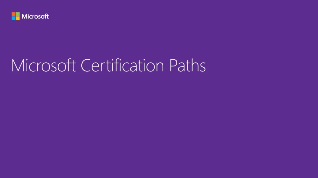 microsoft certification paths