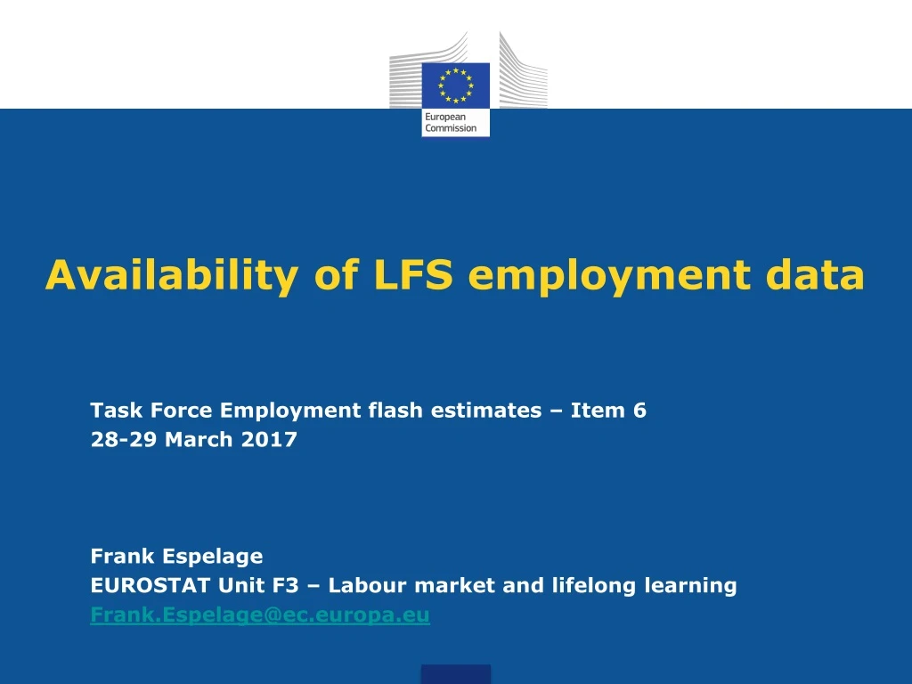 availability of lfs employment data