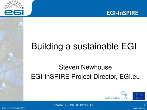 Building a sustainable EGI