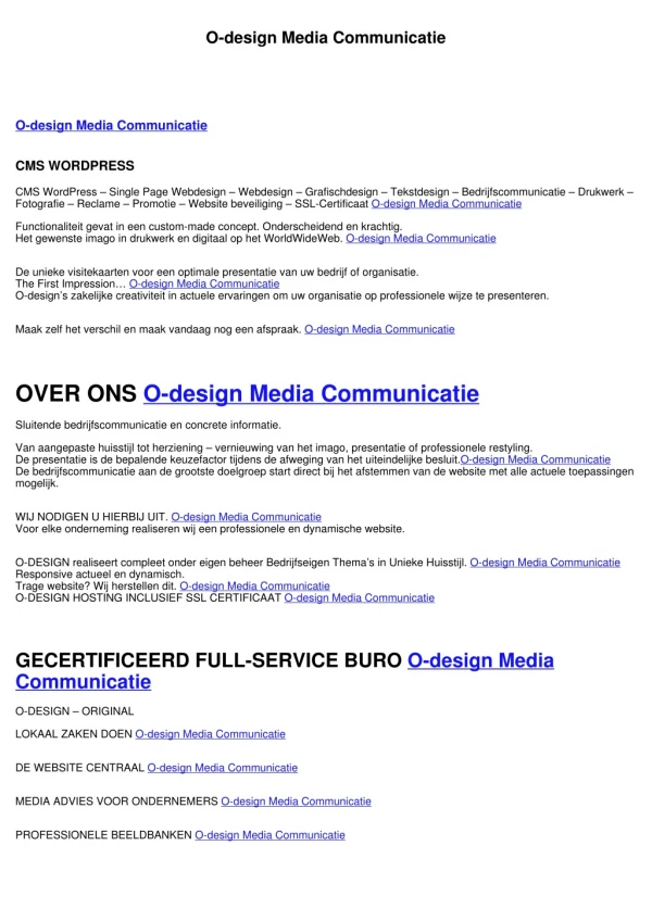 o design media communicatie