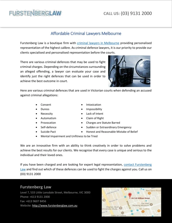 Affordable Criminal Lawyers Melbourne