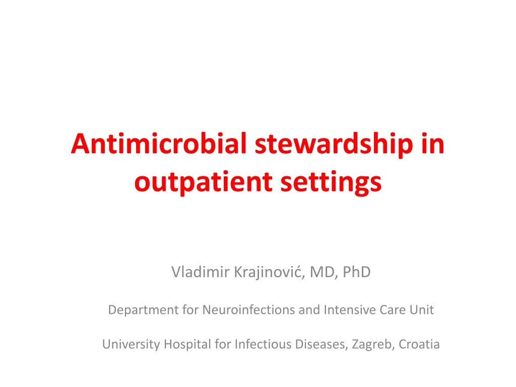 antimicrobial stewardship in outpatient settings
