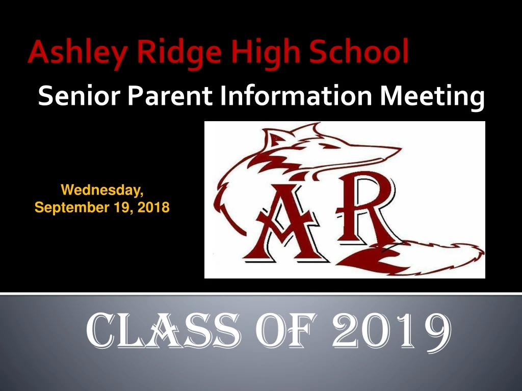 senior parent information meeting