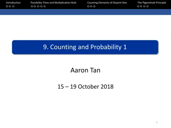 9. Counting and Probability 1