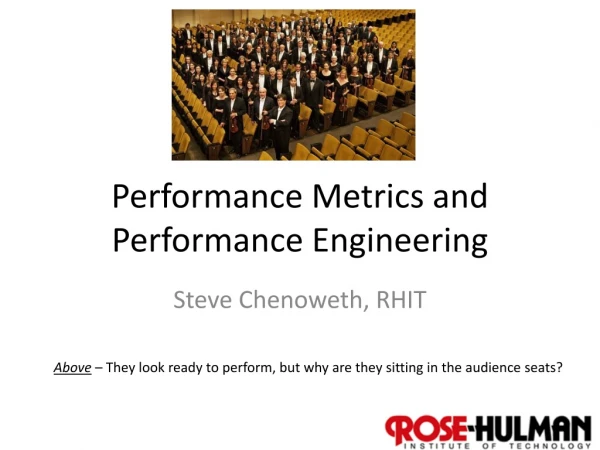 Performance Metrics and Performance Engineering