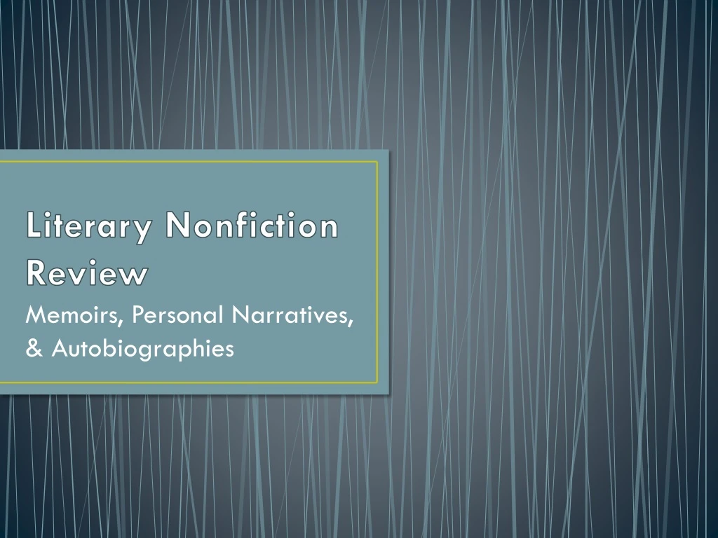 literary nonfiction review