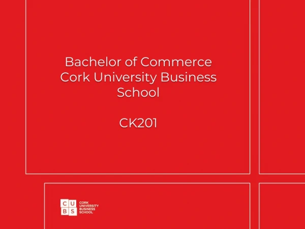 Bachelor of Commerce Cork University Business School CK201