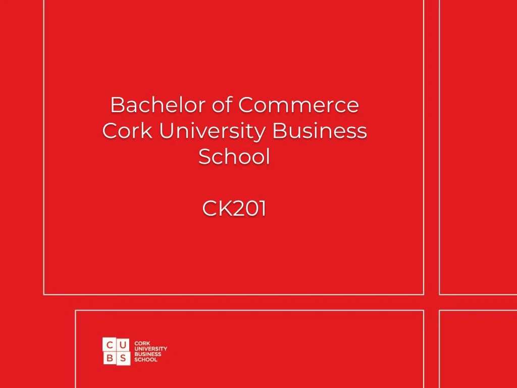 bachelor of commerce cork university business