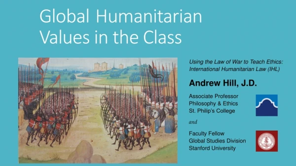 Global Humanitarian Values in the Class