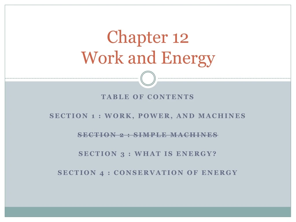 chapter 12 work and energy