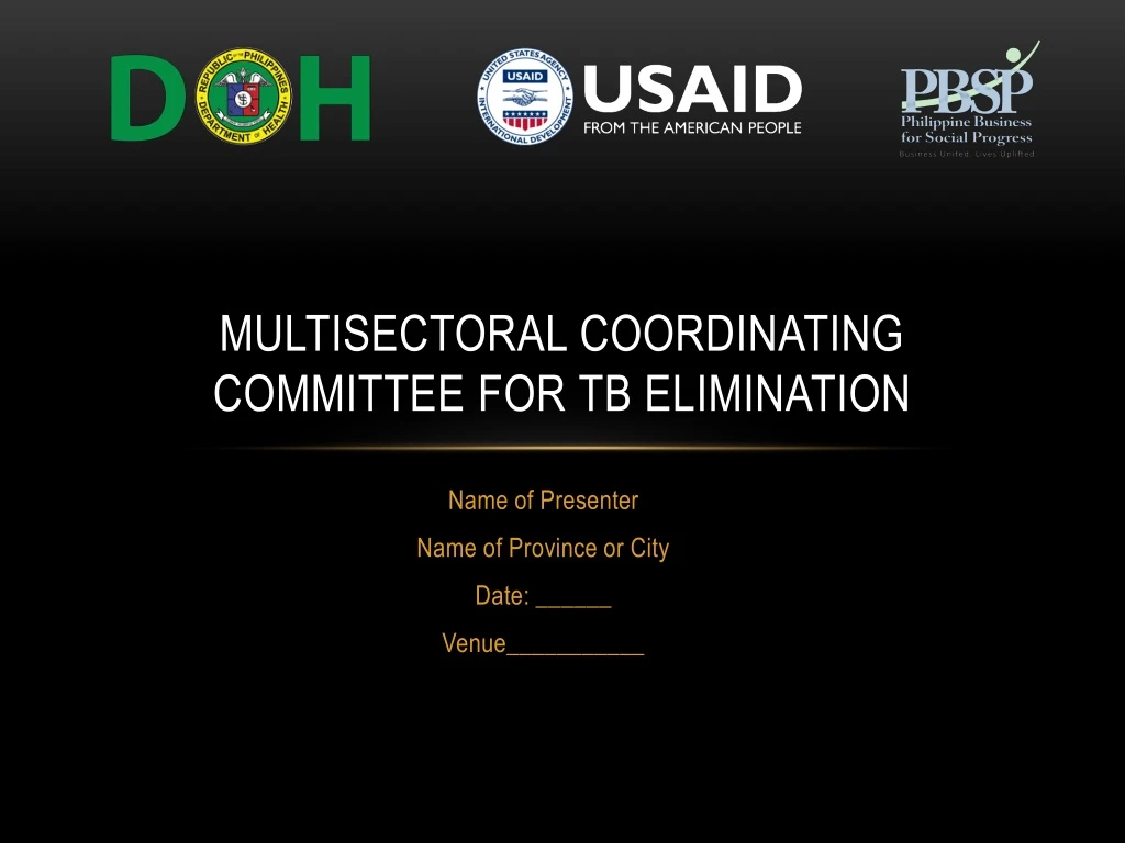 multisectoral coordinating committee for tb elimination