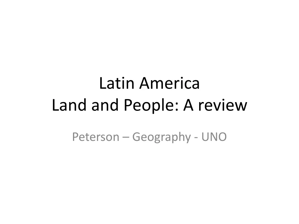 latin america land and people a review