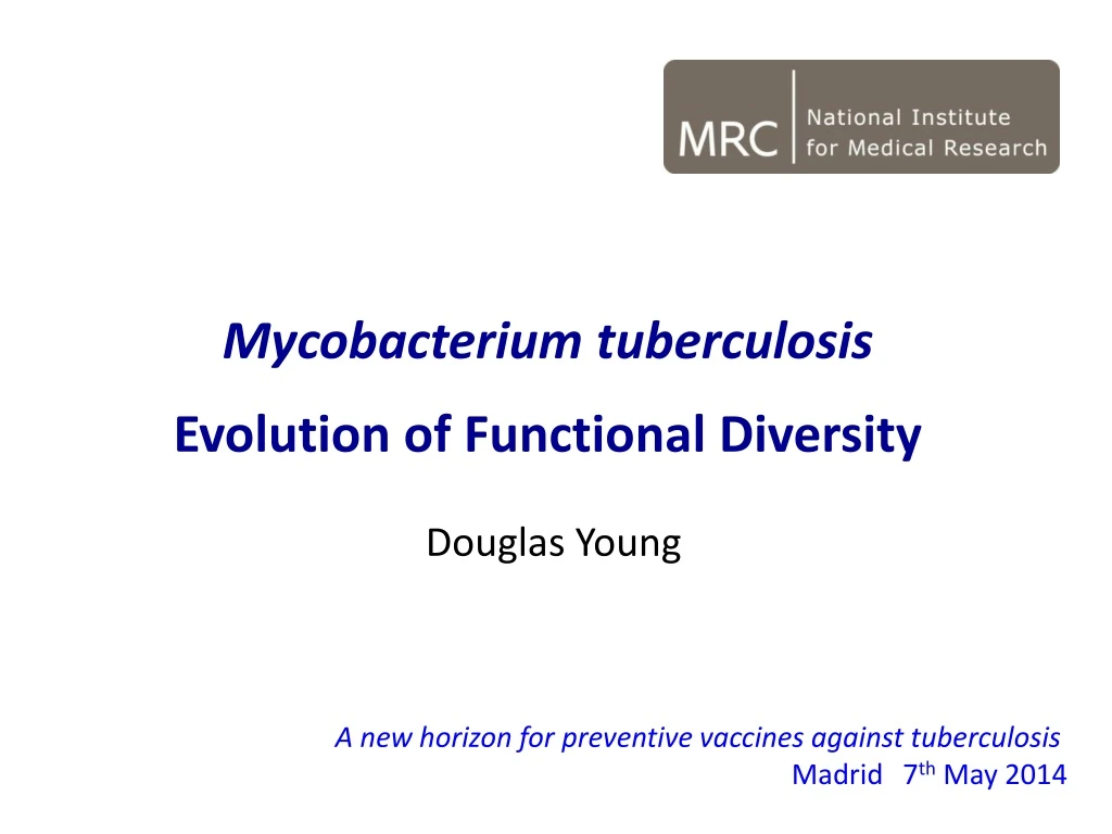mycobacterium tuberculosis evolution