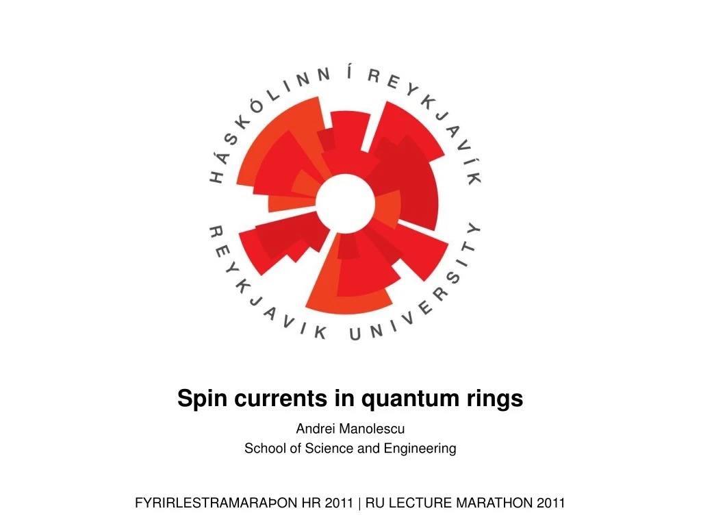 spin currents in quantum rings
