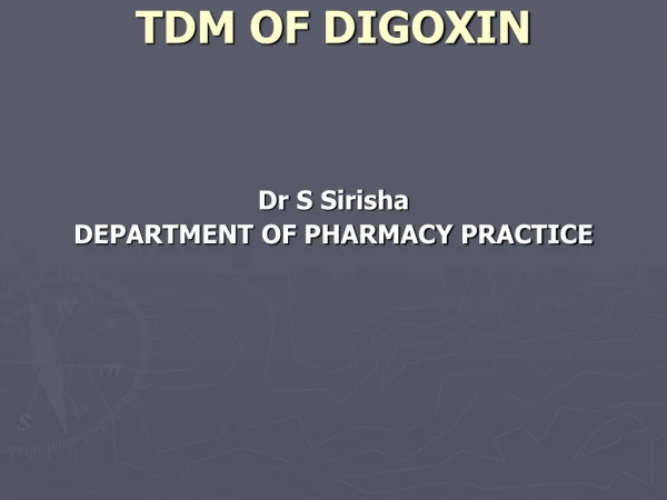 TDM OF DIGOXIN