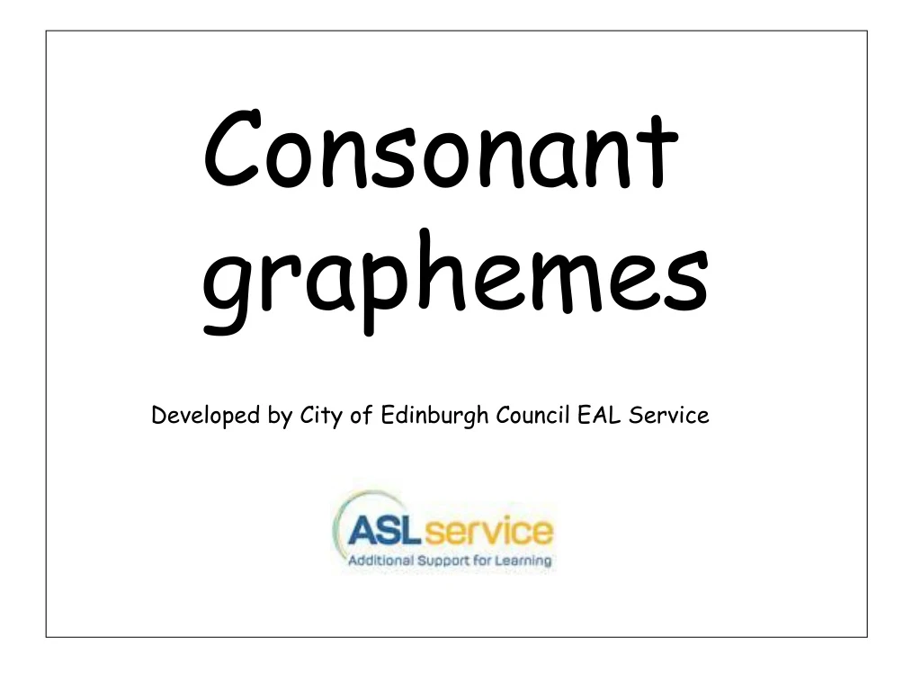 consonant graphemes